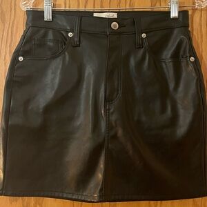 Universal Thread Black Faux Leather Mini Skirt